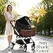 Baby Stroller Universal UPF 50+ Sun Protector Shade Blackout Cover Pushchair Shield Canopy Pram Rain Sunshade With See Through Extender Accessory Easy Installation