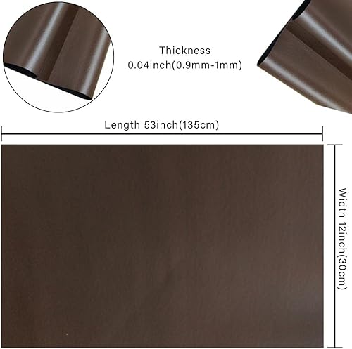 Miniatura 32 de HYANG - Hojas de piel sintética de color liso beige, 1 rollo de 12 x 53 pulgadas, piel sintética ideal para hacer proyectos de manualidades hechos a