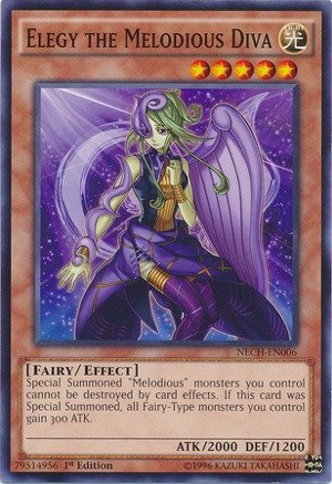 YU-GI-OH! - Elegy The Melodious Diva (NECH-EN006) - The New Challengers - 1st Edition - Common