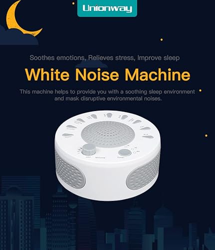 Unionway White Noise Machine, Portable Sleep Sound Machine For Baby And Adult, Battery Powered Sleep Therapy For Home, Travel - 006U #TOP5