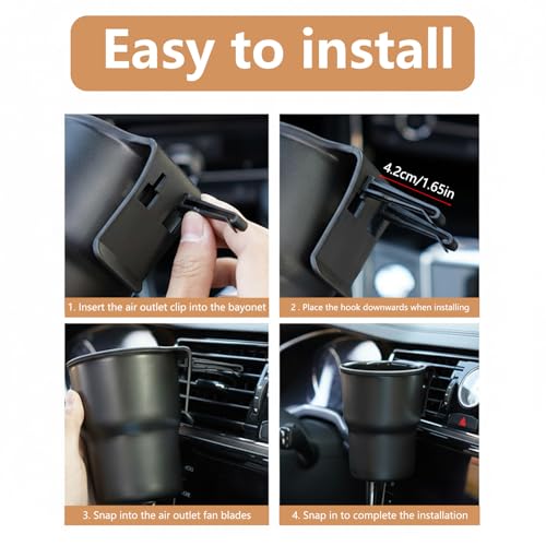 Organizador portavasos multifuncional para carro negro miniatura 4