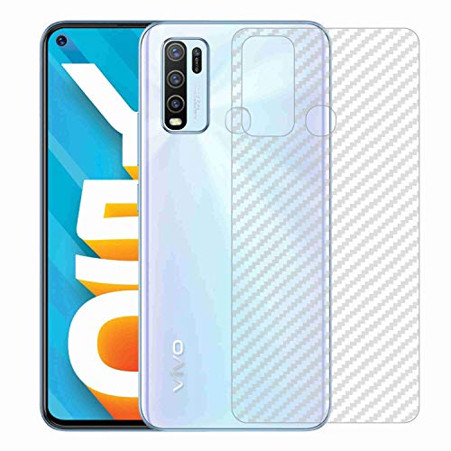 Image of Compatible with Vivo Y50 Back Screen Protective Film Carbon Fiber Skin Transparent Screen Guard Sticker