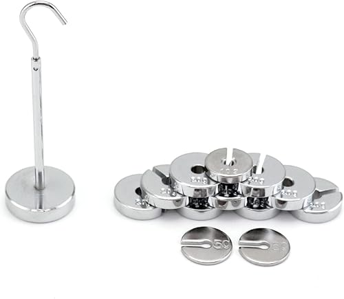 Miniatura 2 de QWORK Juego de pesas ranuradas, 2 juegos de 13 pesas con colgador y estuche, 8.82 oz por juego