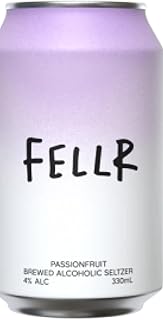 Fellr Passionfruit Brewed Alcoholic Seltzer 330 ml Can 24-Piece Pack