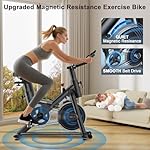 Exercise Bike for Home – 350LB Magnetic Resistance Indoor Cycling Bike, Silent Stationary Spin Bike with App Sync, Adjustable Seat, LCD Monitor, Smooth & Quiet for Cardio Workout - Image 3