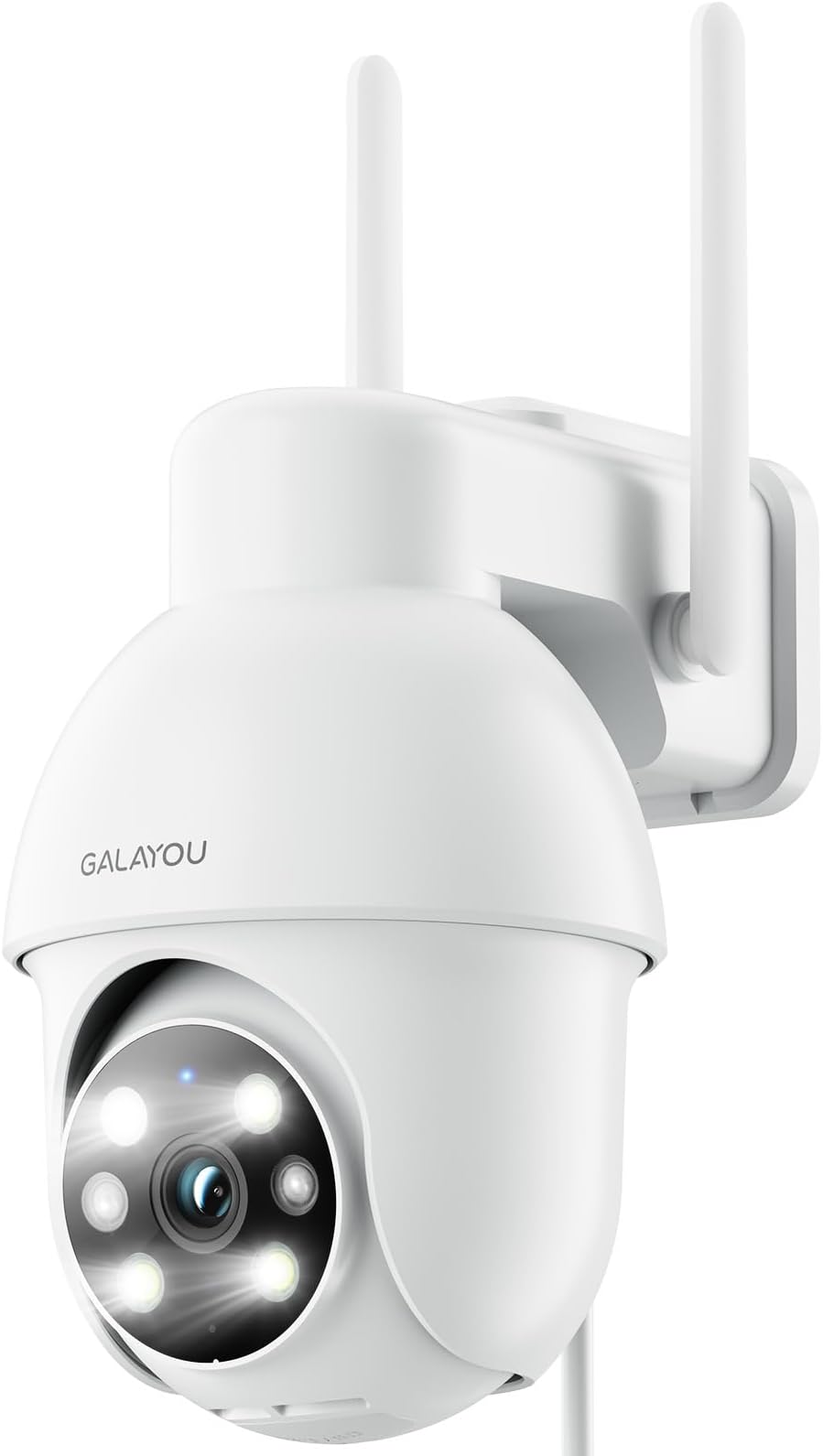 2K Security Camera Outdoor - 360° CCTV Camera House Security, Y4 | Human Detection, Color Night Vision, Pan-Tilt, Two-Way Audio, TF card Storage, IP65 Waterproof, Real-time Alert, 2.4GHz WiFi