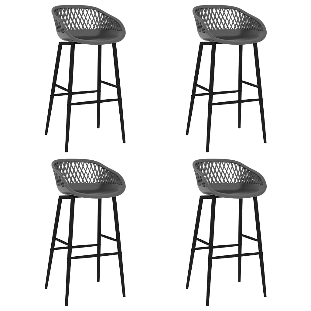 Ensemble de meubles de cuisine et de salle à manger - Ensemble de 5 pièces - Noir et gris