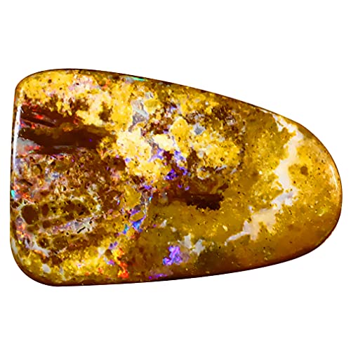 Opale de Koroit naturelle en vrac de 5.96 ct, pierre précieuse d'Australie multicolore