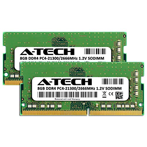 Image of A-Tech 16GB (2x8GB) DDR4 2666MHz PC4-21300 (PC4-2666V) CL19 SODIMM 1.2V 260-Pin Non-ECC SO-DIMM Laptop Notebook RAM Memory Modules