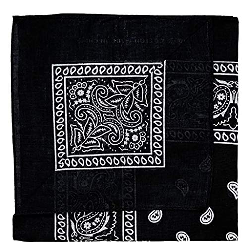 Silk Head Scarf for Women Men Vintage Bandan𝐚 Satin Hair Scarf Silk Wrap Neck Square Scarves Satin (Black, One Size)2