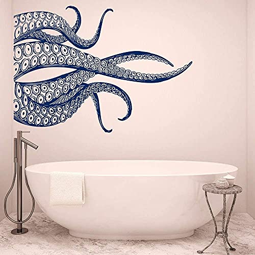 Jianpeng Stylish Big Octopus Tentacles Wall Decals Ocean Style Vinyl Wall Stickers For Living Room Bedroom Wall Poster Murals Bathroom Decor Blue 57X80Cm #TOP1