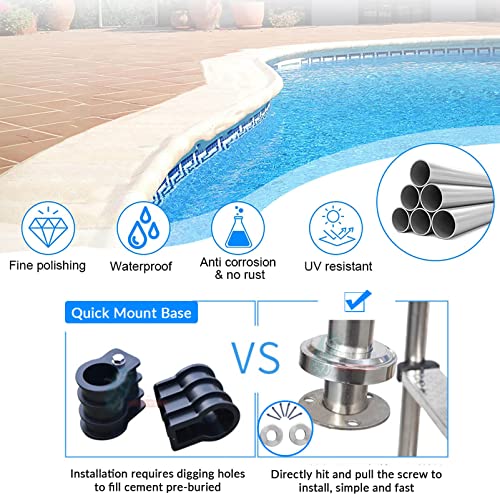 Escalera para piscina 2 peldaños acero inoxidable miniatura 4