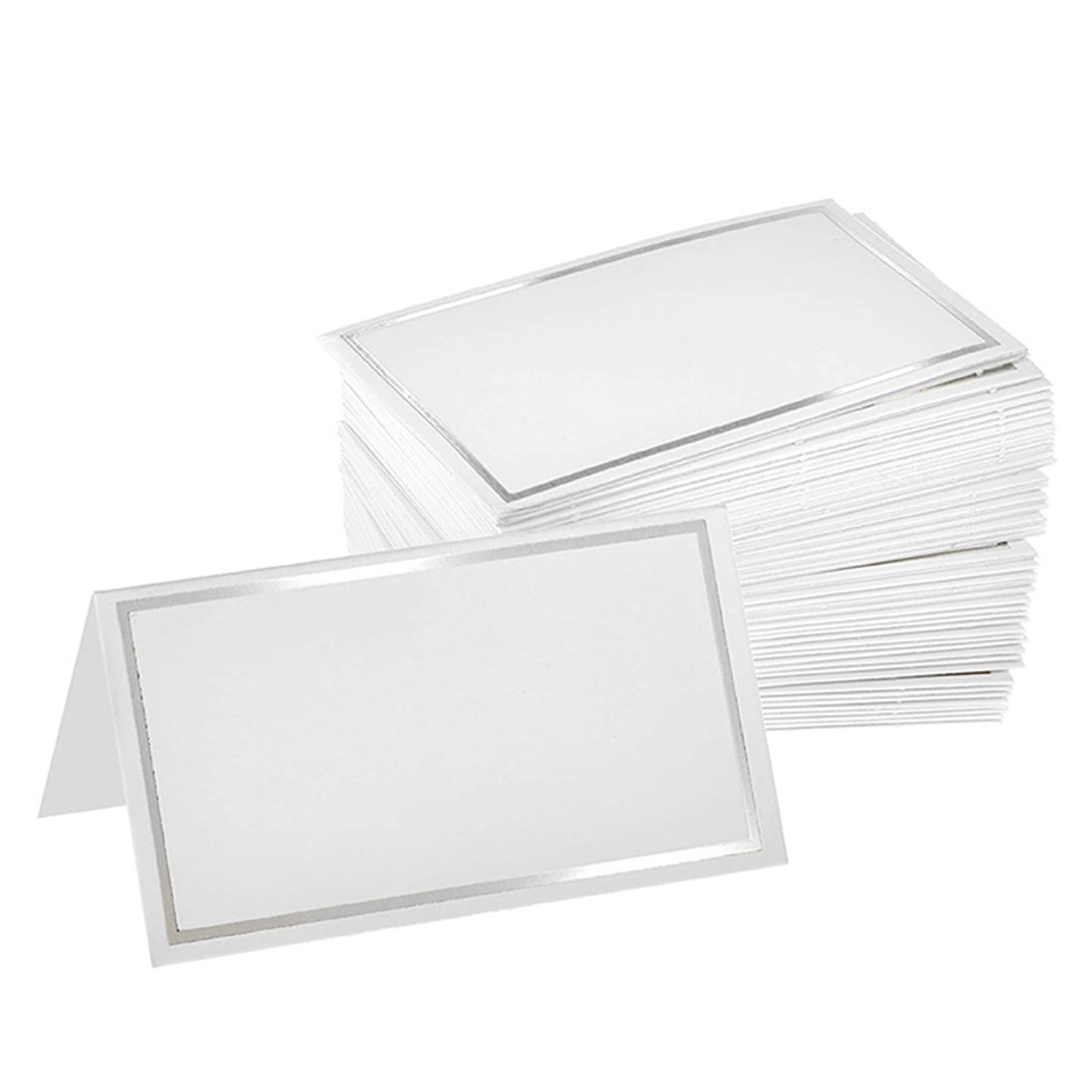 Kalttoy Of 50PCS Gold Trimmed Place Cards Name Card for Wedding, Banquet, Dinner, Party & Festive Seating Assignment Seating Assignment