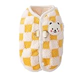 犬服 Tシャツ 秋冬服 ベスト ストライプ柄 背中開き 暖かい ペット服 フェザーベスト 犬猫 洋服 前あき 前ボタン 小型犬 中型犬可愛い 柔らかい コットン お散歩 户外 軽量 着脱簡単 冬服 袖なし暖かい ダウン ドッグウェア 雪对策 防寒着
