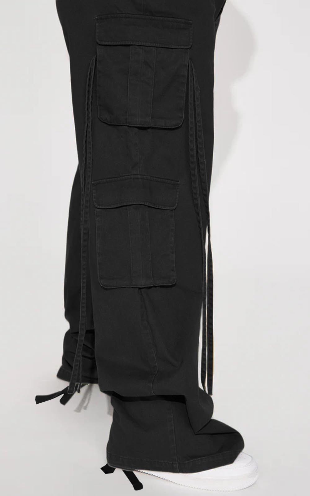 Pantalones cargo Y2K de cintura alta y pierna recta para mujer, ajuste relajado, con 6 bolsillos, ropa de calle, concierto, baile