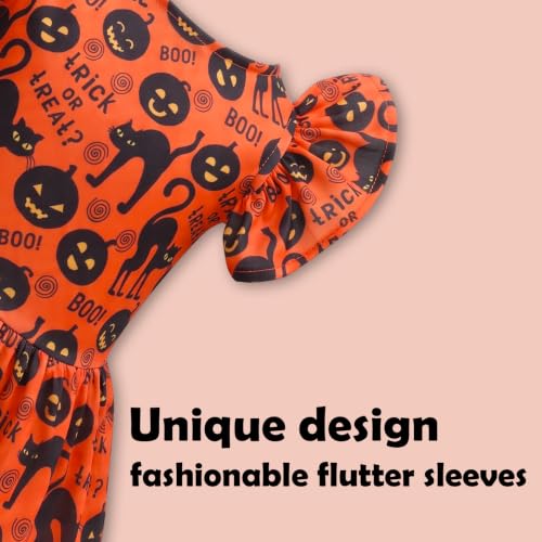 Image of CuteBone Frilly Dog Dress Princess Puppy Halloween Dresses with Ruffled Sleeves Cat Clothes Outfit for Small Dogs Girl Pet Apparel FX23XXS