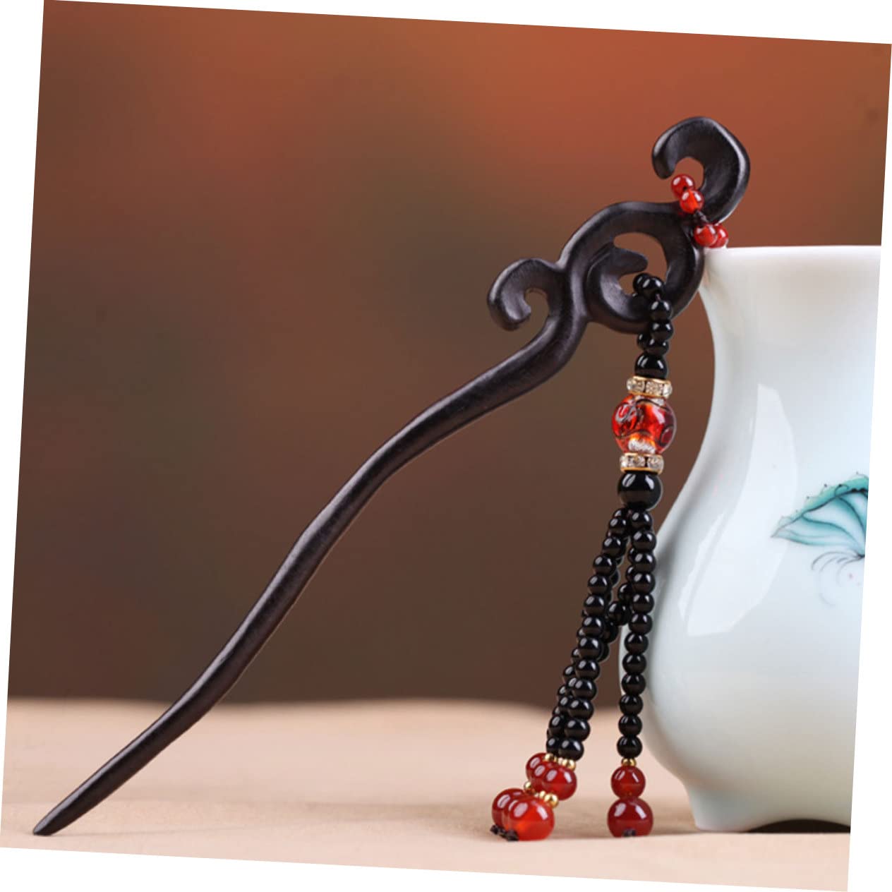 Healeved 3stücke Retro Sandelholz Haarschmuck Mit Fransen Einzigartiger Haarpin Für Chinesische Hochzeiten Und Tägliche Nutzung Für Damen Und Mädchen