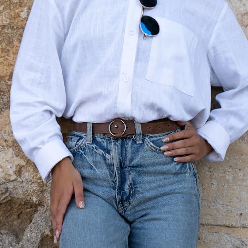 Heather's, Belt for Women with Ring, No-Buckle Belt, Waist Strap, Stylish Belly Accessory, Full Grain Leather, Handmade2