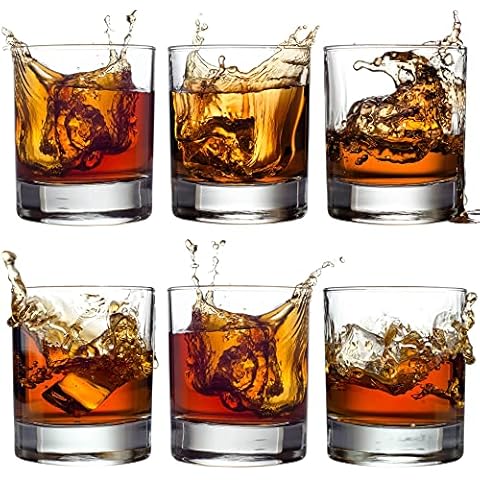 CRYSTALIA Set of 6 Luxury Whisky Glasses Cover