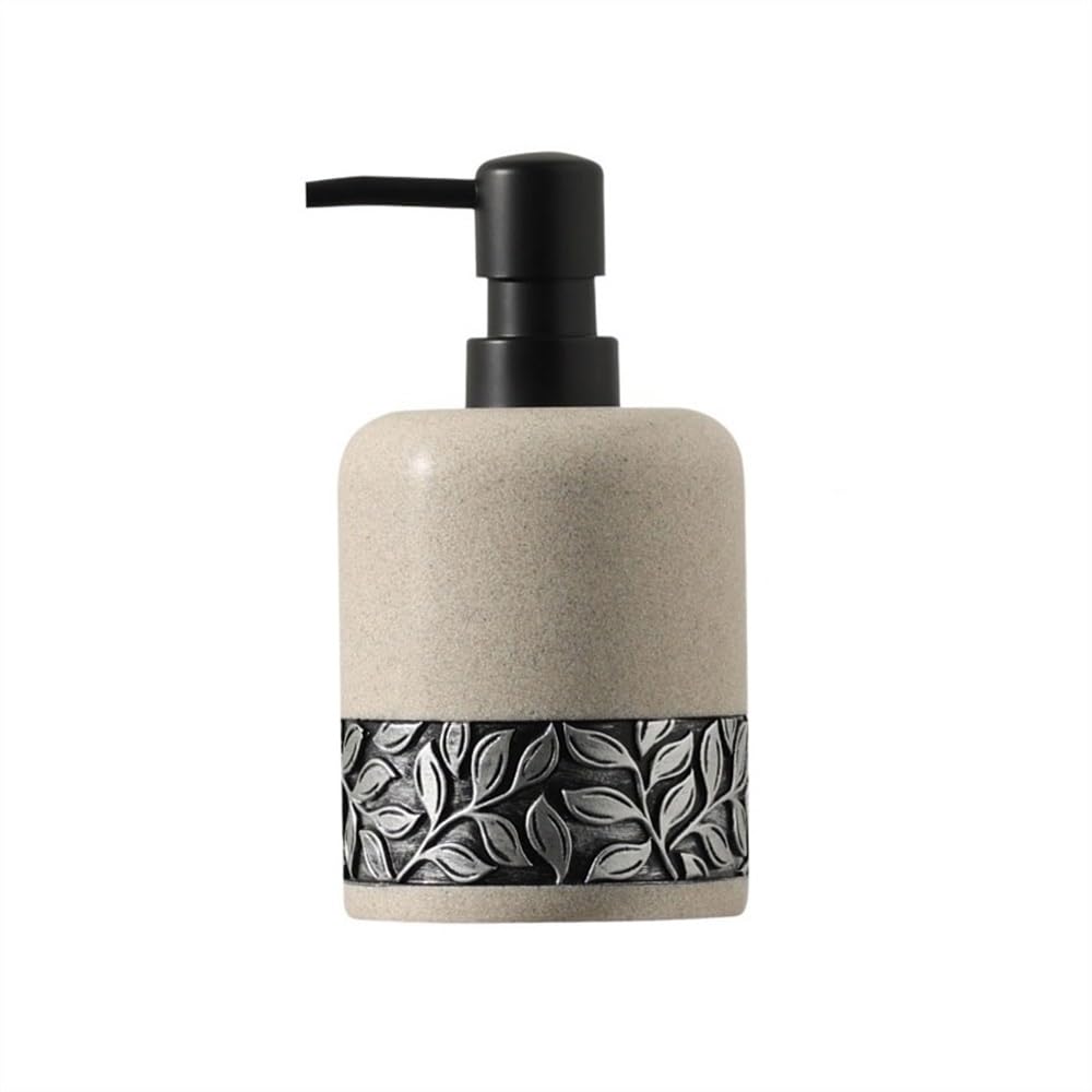 Kw3ns8bp5r Beige Home Lotion Bottle Hotel Bathroom Press Shower Gel Shampoo Dispenser High-Grade Soap Shower Dispensers(Beige)