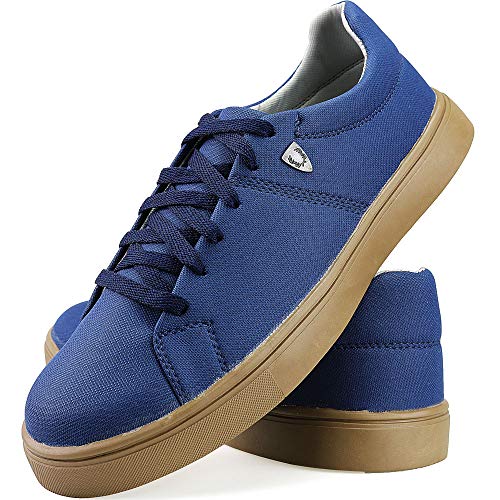 Kit Sapatenis Casual Neway SW Masculino Preto + Azul + 1 Cinto + 1 Chinelo Neway + 1 Carteira Tamanh