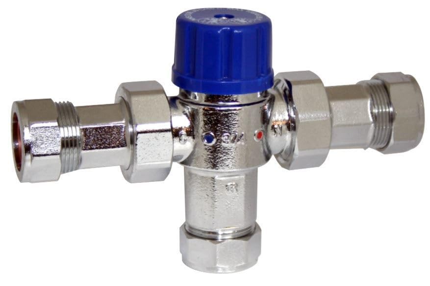 Pack of 2-22mm TMV3 Mixing Valve (Known as Thermostatic Mixing Valve/TMV/Mixing Valve Also Available in 15mm)