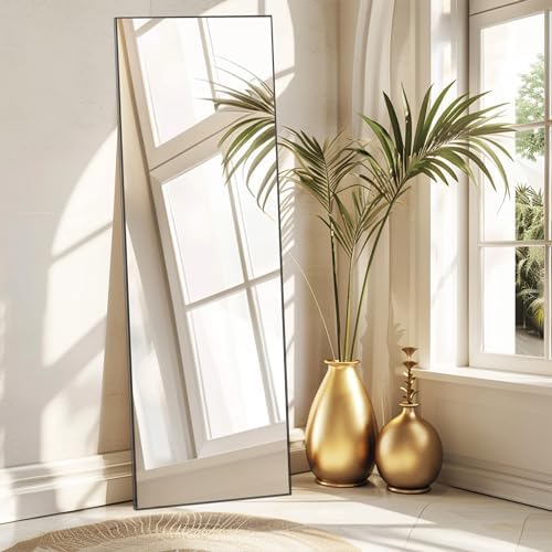 Amazon.com: WallBeyond Full Length Mirror with Stand 64" x 21", Large ...