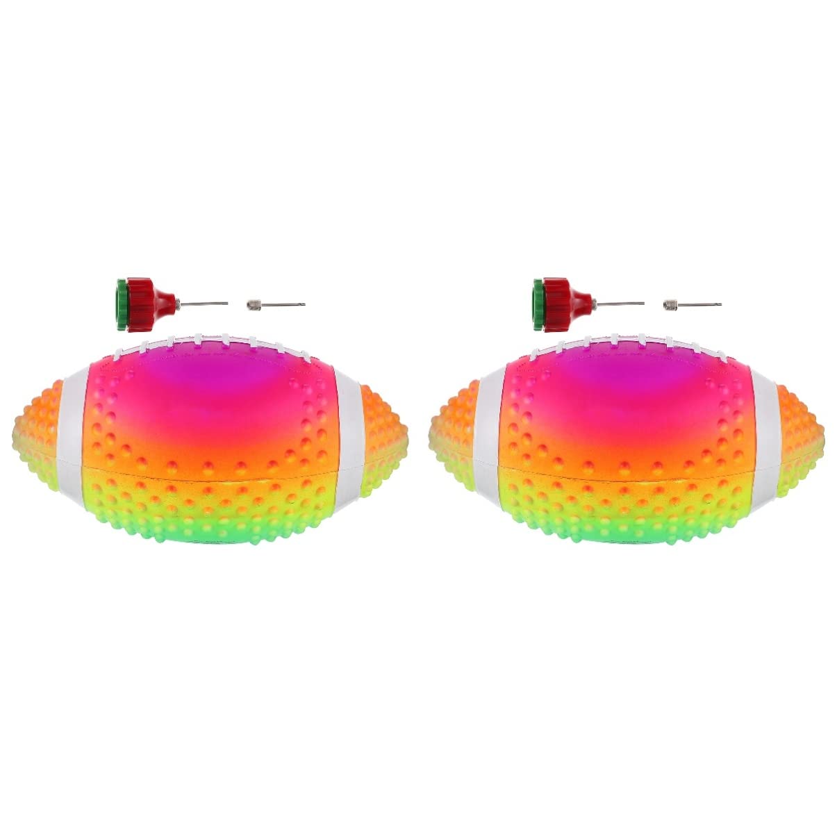 Toyvian 2pcs Underwater Rugby Toy Bright Color Pool for Boy Girl Lightweight PVC Design Easy to Store for Throwing and Catching Activities