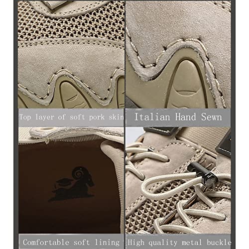 Mens Leather Mesh Loafers 2022 Italian Hand Sewn Breathable Moccasin Soft Sole Soft Surface Slip On Sneakers4