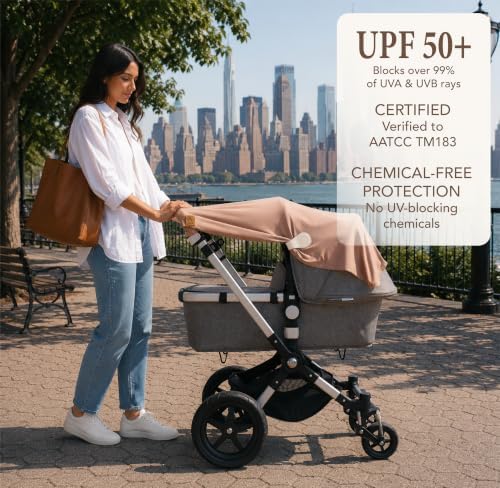 bebon UV Sun Shade for Baby Strollers – Certified UPF 50+ Protection
