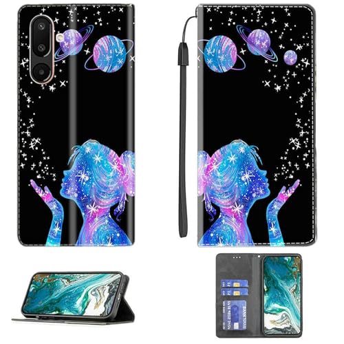 Custodia Comaptibile per Samsung Galaxy Wide8 Sm-M166S Case Cover Supporto Premium in PU con 9H HD Vetro Temperato CPT41