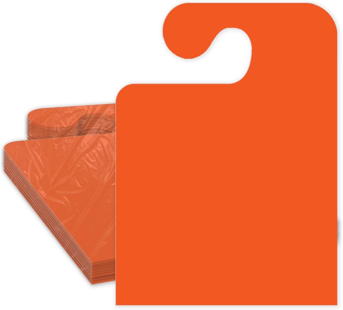 Versa Tags Car Mirror Hang Tags Pack of 50 Blank with Hook Car Hang Tag 8.5" X 11" Car Rear View Mirror Hang Tag Perfect Auto Dealership Supplies Neon Red Color