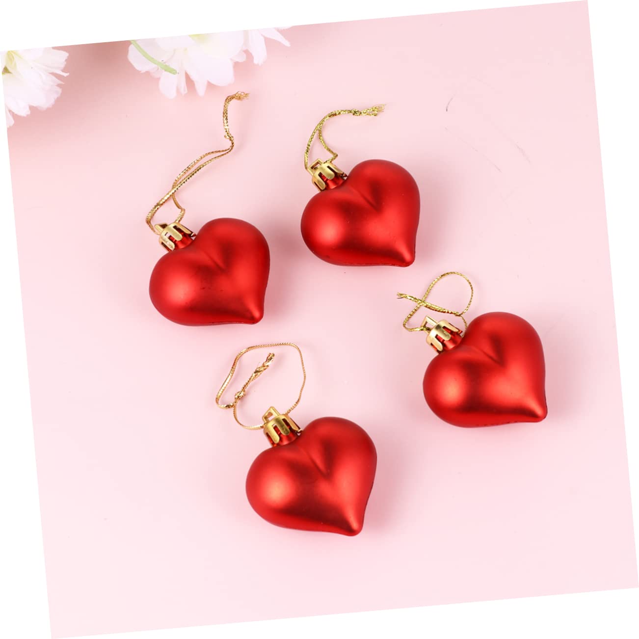 DECHOUS 3 Sätze Romantische Herz Hängedekorationen Rote Love Heart Ornamente Für Hochzeit Valentinstag Und Partys Hängende Verzierungen Für Zuhause Und Feiern 36 Stück * 3