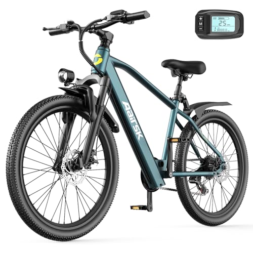 Aairsk Elektrofahrrad mit 42V 10Ah 360Wh Batterie, 25km / h und 100km Reichweite, 250W Erwachsenes Elektrofahrrad mit 21-Gang-Getriebe Ebike für Urban Touring (26" GT300, Blue)