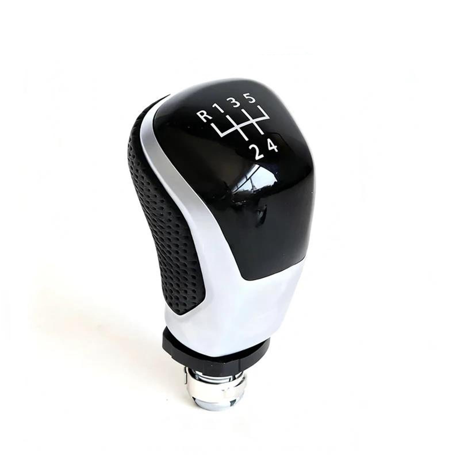 Fhuwaz Silver 5 Speed B Car Gear Knob For A4 B6 B7 B8 A6 A3 Golf Polo Bora Passat Ibiza 6J Seat Leon Mk1 12Mm 5 6 Speed Car Shift Gear Knob Lever(Silver 5 Speed B)