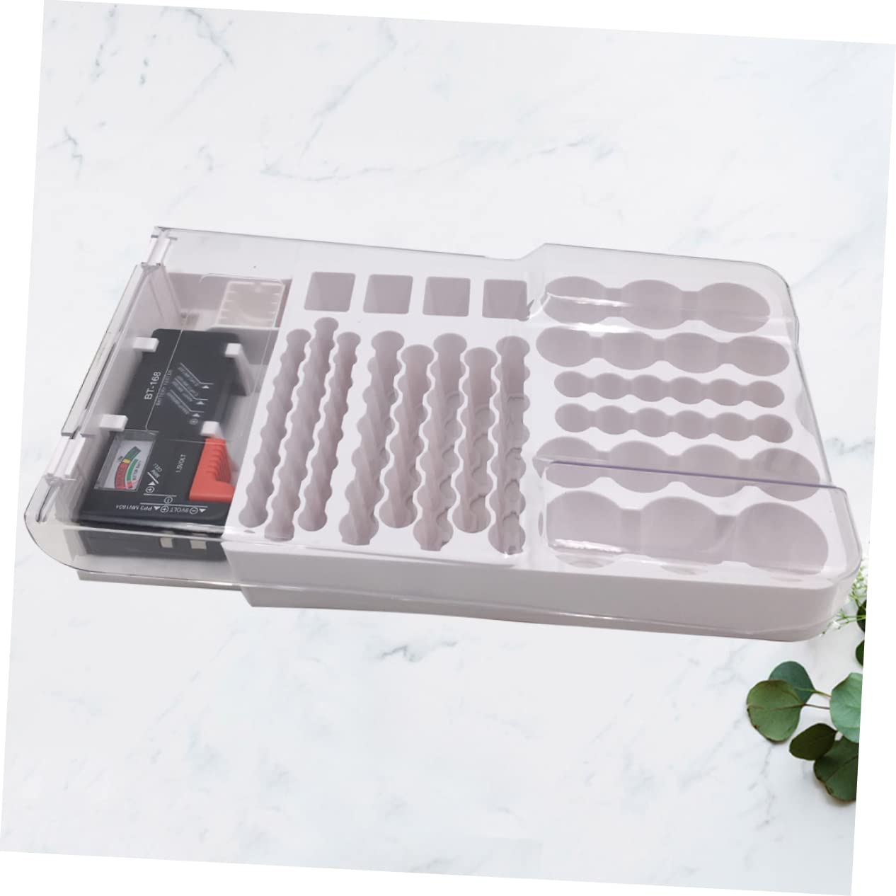 Gatuida Tester per Custodia di Stoccaggio della Batteria Robusto Organizer per La Conservazione della Batteria per