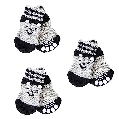 Toddmomy 3Pairs Slip Dog Socks Non Slip Paw Protection Boots for Small Dogs Comfortable Design for Indoor Use for Cold Weather Slippery Surfaces