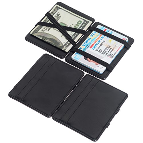 Men's Fashion Magic Money Clip Leather Minimalistic Slim Wallet4