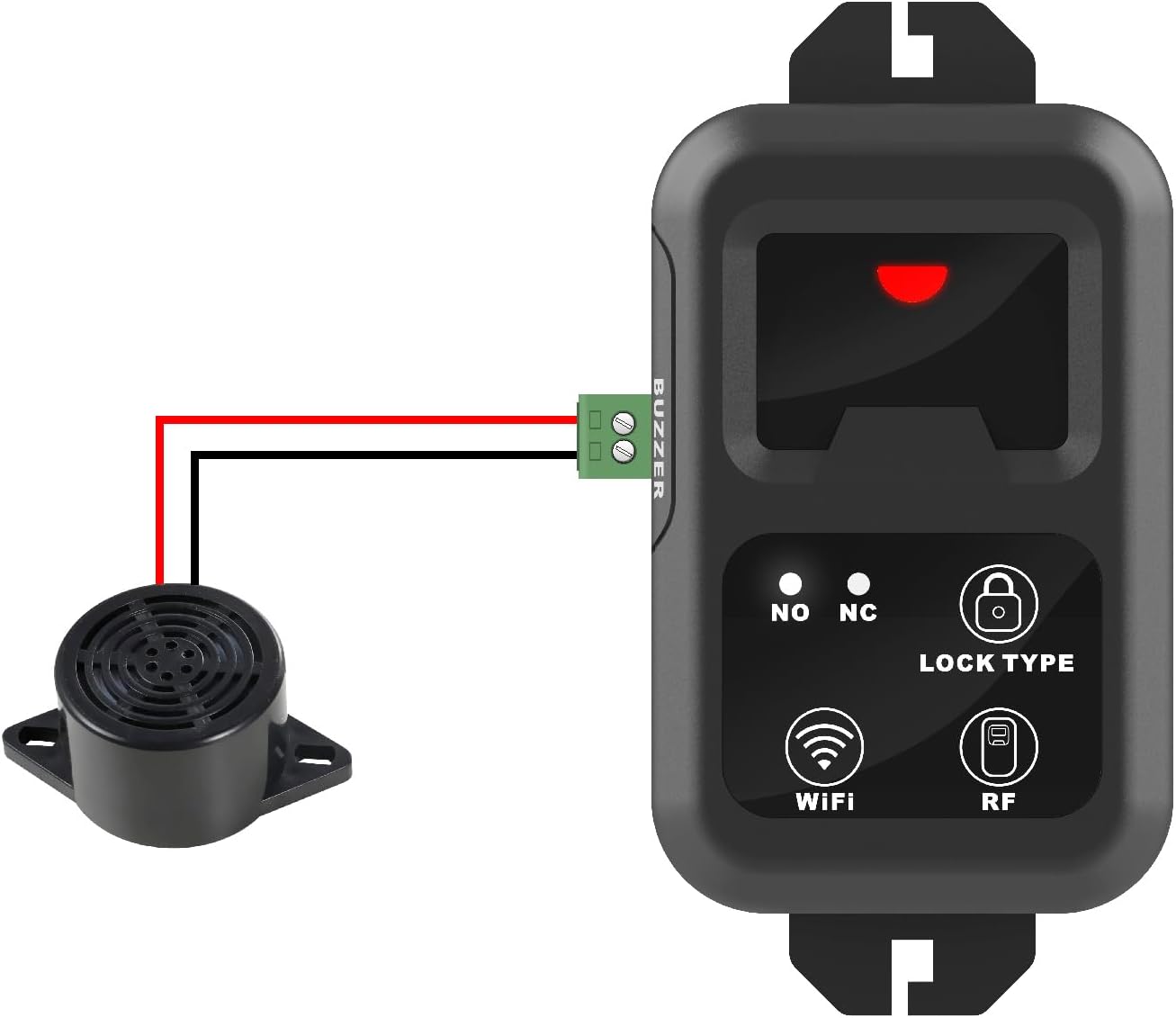 UHPPOTE 2.4GHz WiFi Remote Control Switch Supports External Buzzer Specially Applied to Access Control Lock