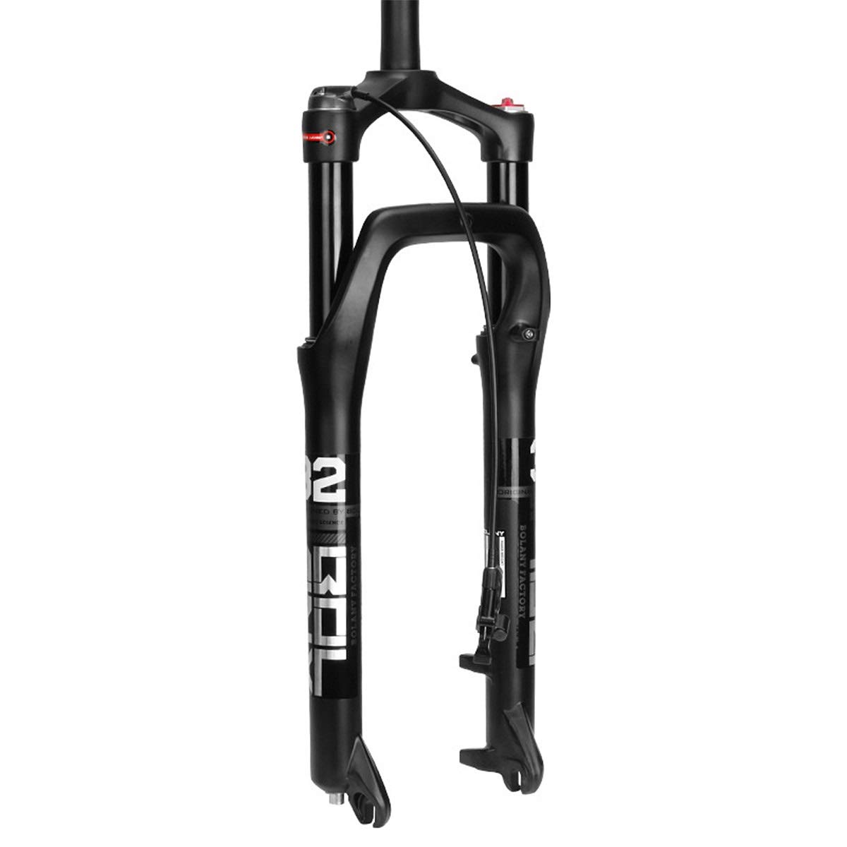 WIQUYBML 26in Snow Fat MTB Fork Air Suspension 135MM Bike Front Forks 1-1/8" Manual/Remote Lockout QR Travel 120mm 2300g