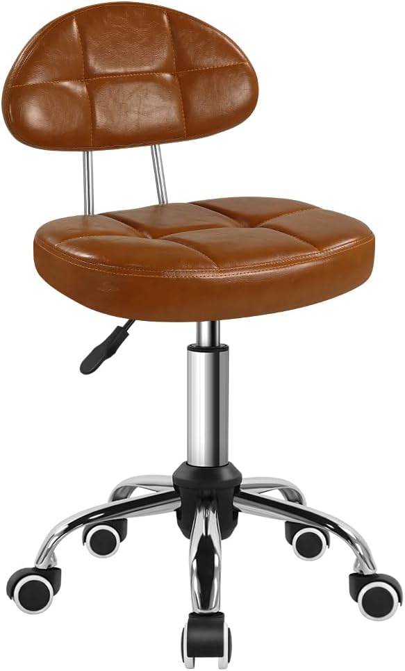 Square Minimalist Swivel Stool with Wheel