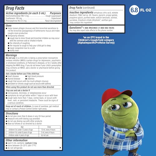 Mucinex ASA-105 Children'S Congestion & Cough Liquid thumb #2