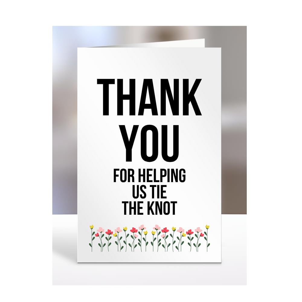 Card - Thank you for (helping us tie the knot A5-62 - 2)