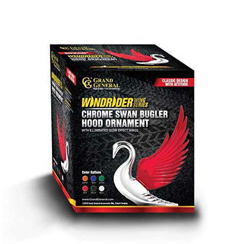 image for GG Grand General 48099 Red 8.5 X 7.5 inches Chrome Bugler Hood Ornamen