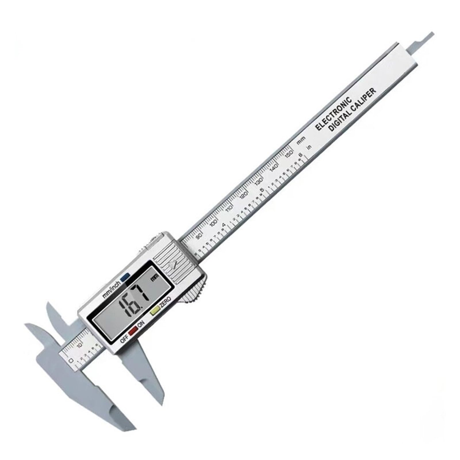SWENEEN 150Mm Electronic Digital Caliper Carbon Fiber Dial Vernier Caliper Gauge Pachometer Digital Micrometer Measuring Tools,White