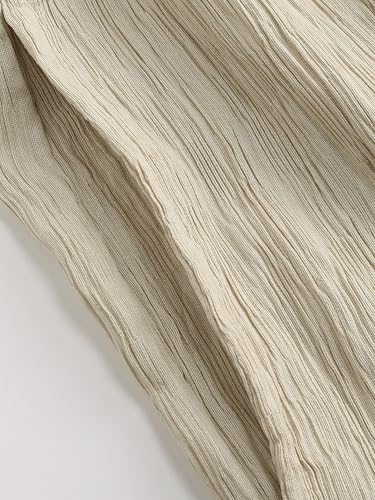 CIDER Wide Leg Pants High Waist Palazzo Drawstring Trousers Casual Loose Fit Texture Long Flowy Bottoms3