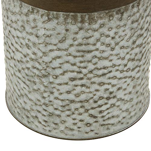 Deco 79 Metal Milk Can Decorative Jars, 8" X 7" X 12", Gray #TOP7