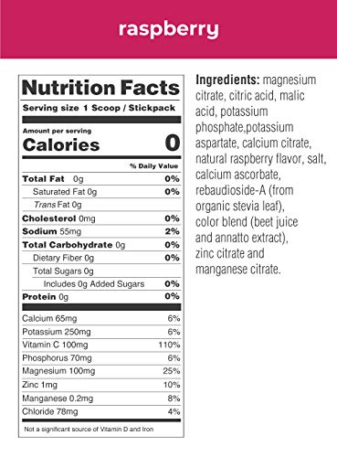 Image of Ultima Replenisher, Electrolyte Hydration Drink Mix, Raspberry, 20 Count Stickpacks Box - Sugar Free, 0 Calories, 0 Carbs - Gluten-Free, Keto, Non-GMO, Vegan