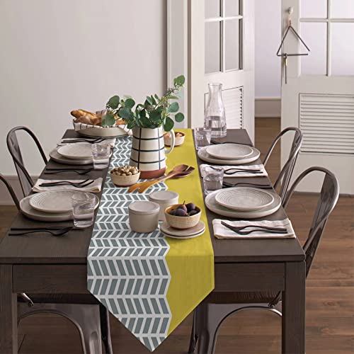 Chemin de Table Géométrique 33x178cm HGCHH pour Décor de Table à Manger - 4