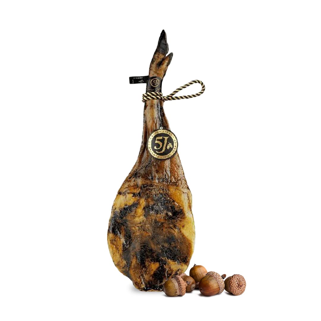 Paleta Cinco Jotas 5J de Bellota Pata Negra - Paletilla Entera 100% Ibérica de Jabugo - Más de 24 Meses de Curación - DO Jabugo - Peso 4,5Kg-5Kg - Jamonarium